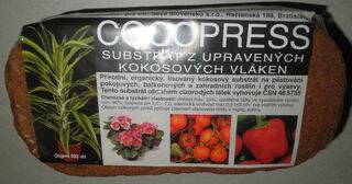 Cocopress - substrát z upravených kokosových vlákien